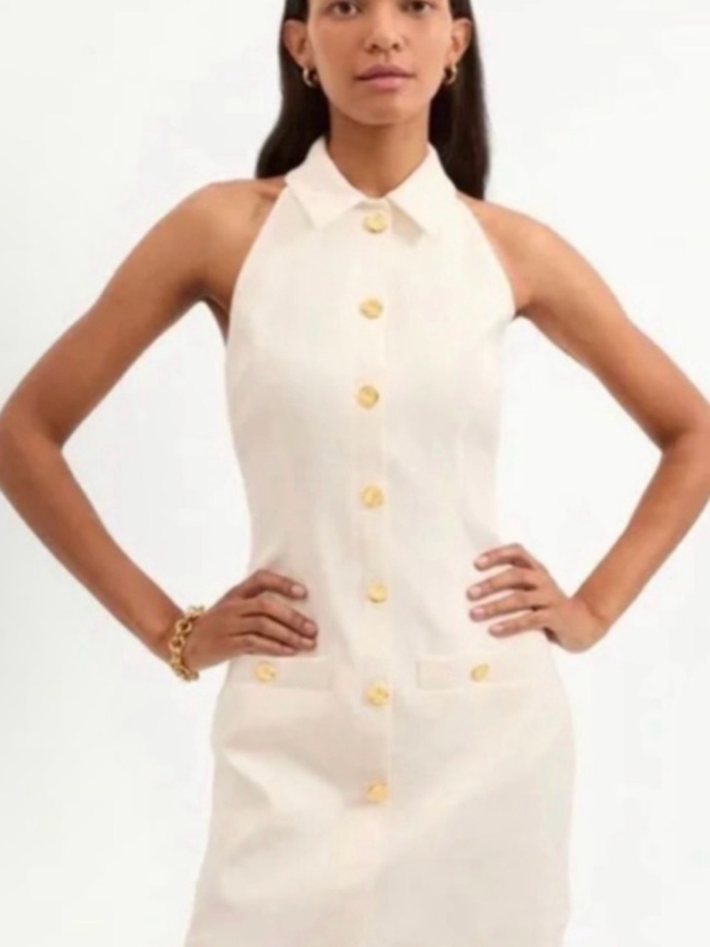 Veronica Beard Roxanne Off White Sleeveless Mini Dress 12 NWT